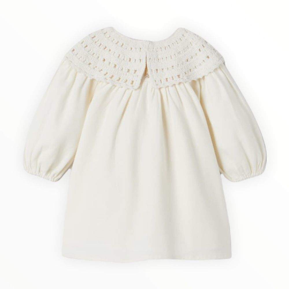 ZARA Kids | Cream | CROCHETED DRESS - Picture 3 of 14
